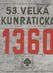 Startovní číslo Velká Kunratická 1986
